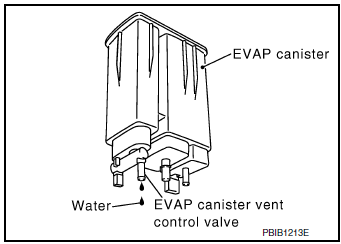 Check if EVAP canister is saturated with water